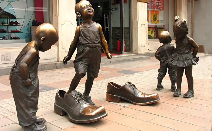 鑄銅小品雕塑市井煙火，讓步行街“活”起來(lái)