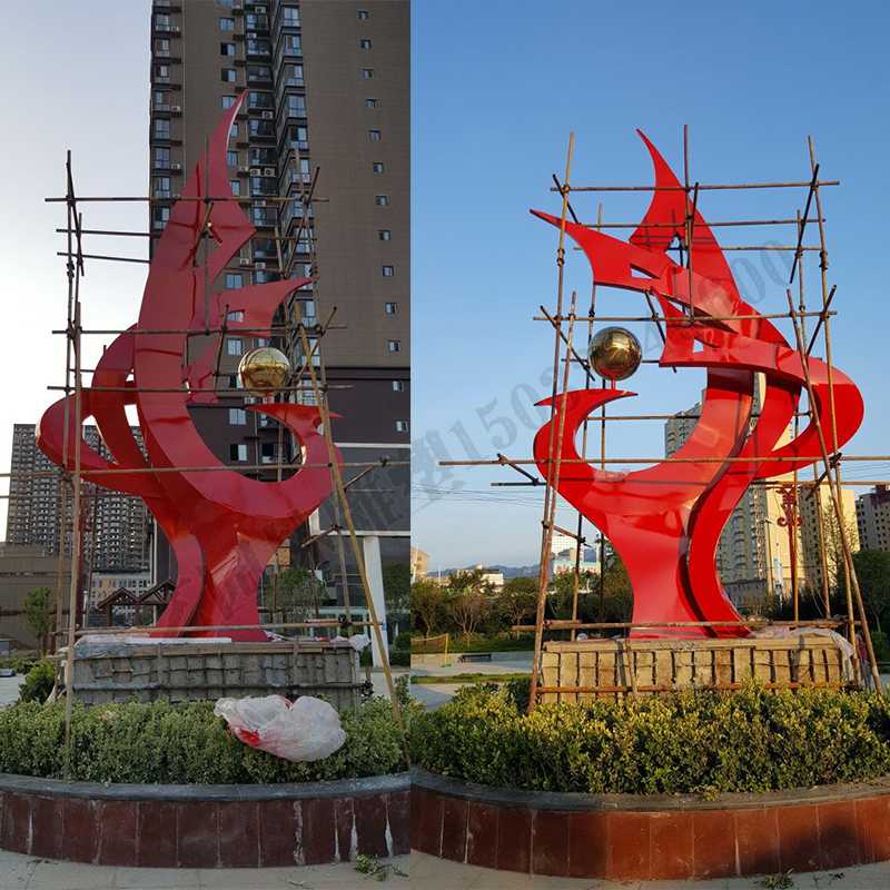 大型不銹鋼雕塑，不銹鋼鳳凰雕塑，小區(qū)不銹鋼景觀雕塑