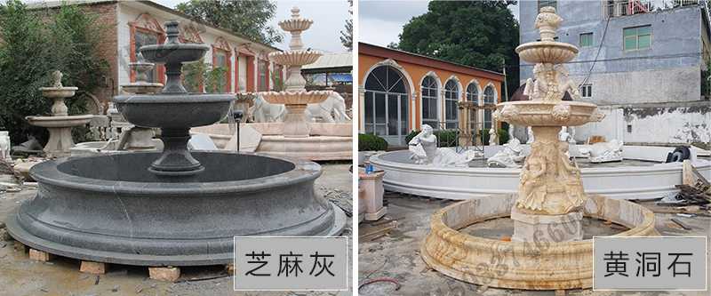 大理石景觀噴泉材質(zhì)，石雕噴泉工廠，定制大理石景觀噴泉