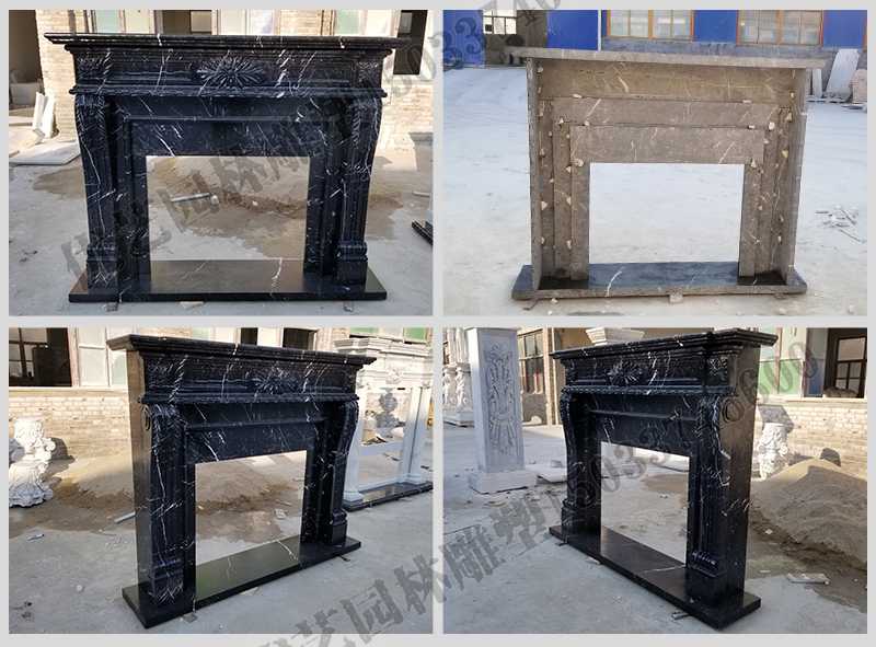 石雕壁爐架廠家，石雕壁爐架工廠，定制石雕壁爐架