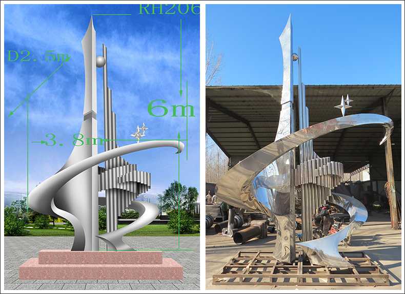 大型不銹鋼雕塑，不銹鋼雕塑廠家，室外大型景觀雕塑