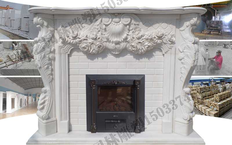 石雕壁爐架制作，石雕壁爐架制作流程，石雕壁爐架工廠