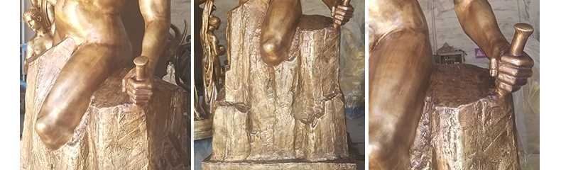 自我雕刻銅雕塑，銅自我雕刻，雕刻自我人物銅雕塑