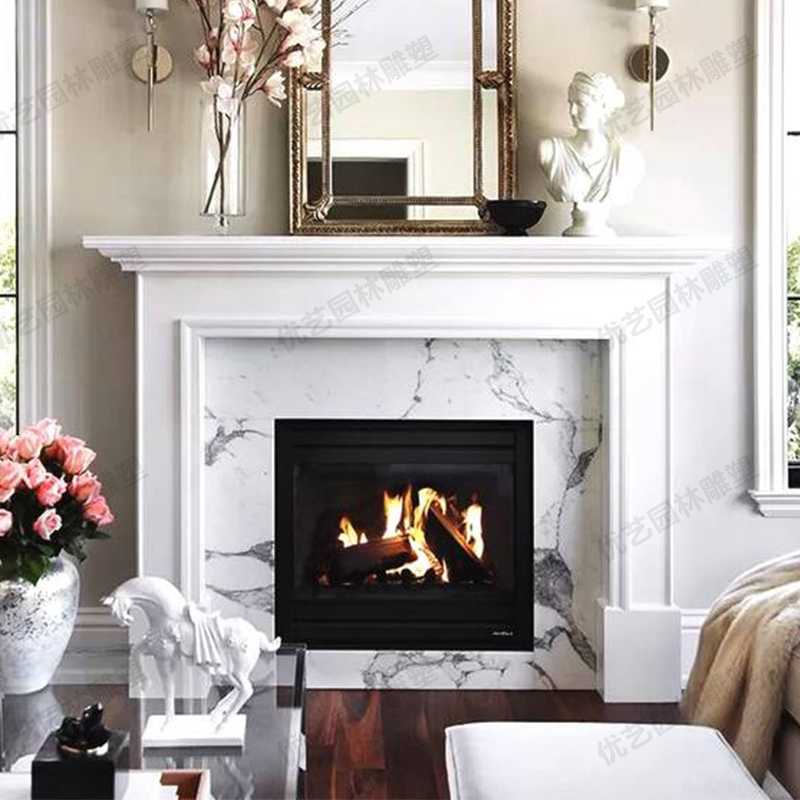 室內壁爐架，大理石壁爐架
