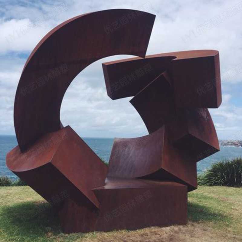 耐候鋼雕塑，室外抽象耐候鋼雕塑