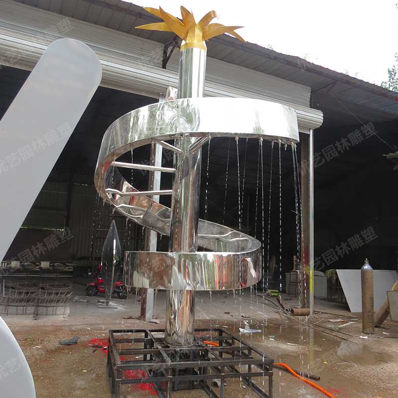 水景噴泉雕塑，不銹鋼雕塑廠家