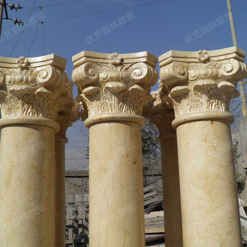 大理石羅馬柱，石材羅馬柱