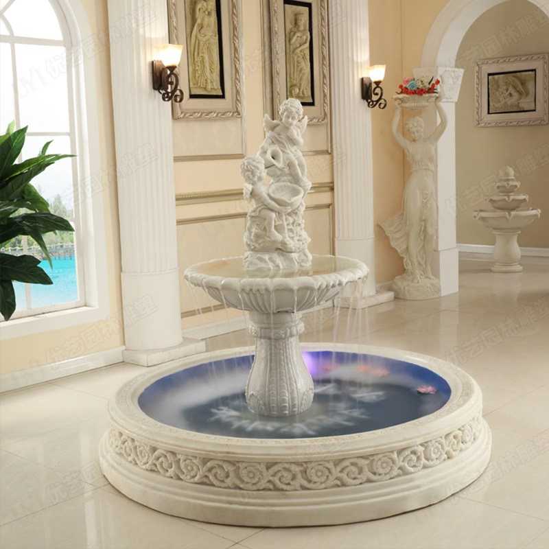 石雕噴泉，歐式人物噴泉